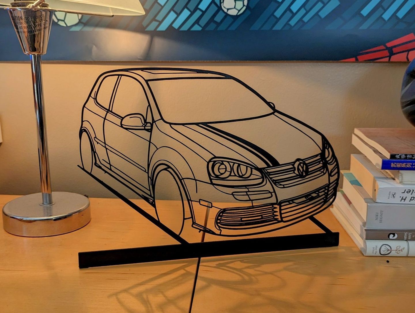 Customer photo review of Your Custom Car Standing Silhouette Metal Art