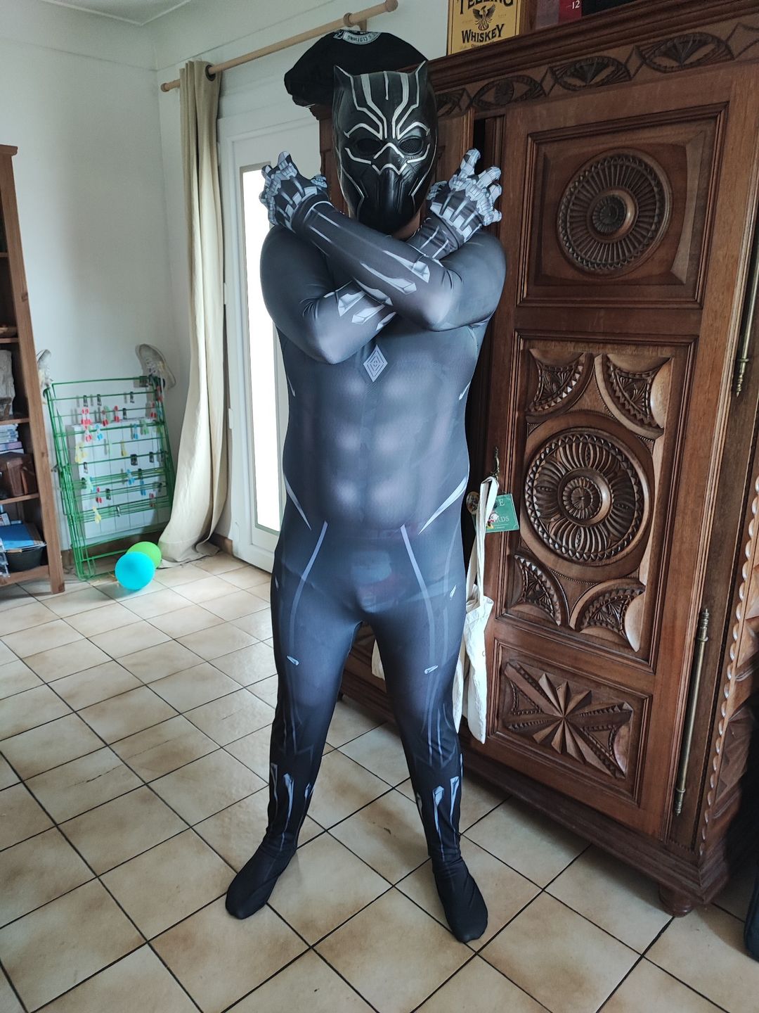 Customer photo review of Comics Vengeurs Black Panther/Panthère noire T'Challa 3D Cosplay Costume
