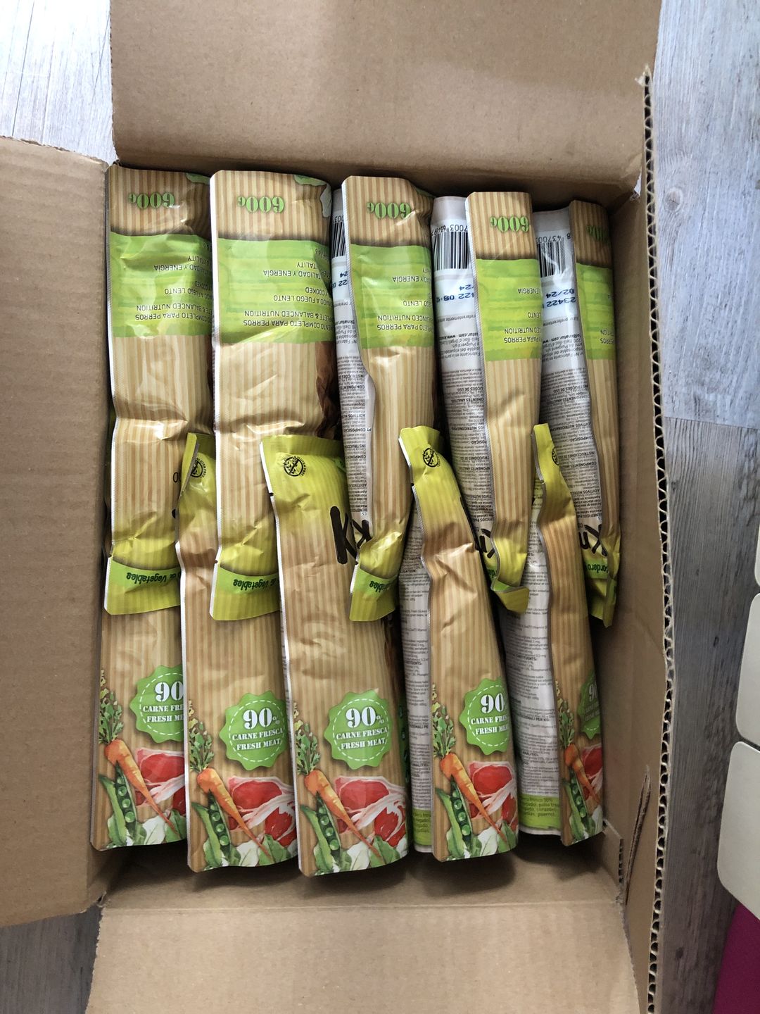 Customer photo review of Cocido Natural de Cordero y Pollo fresco - Knatur (7,2KG -12 X 600gr)