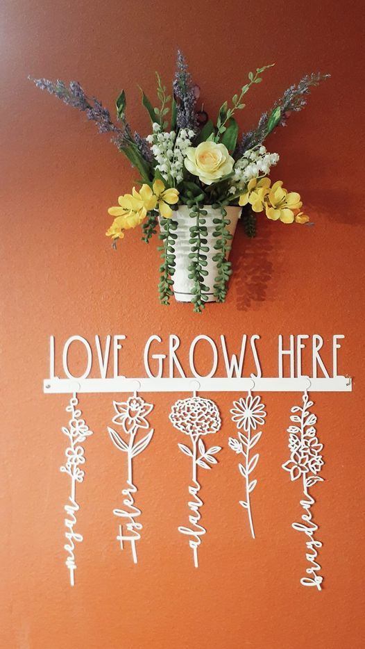 Customer photo review of Our Family Garden - Personalized Birth Month Flowers Family Name Sign Mother's Day Gift