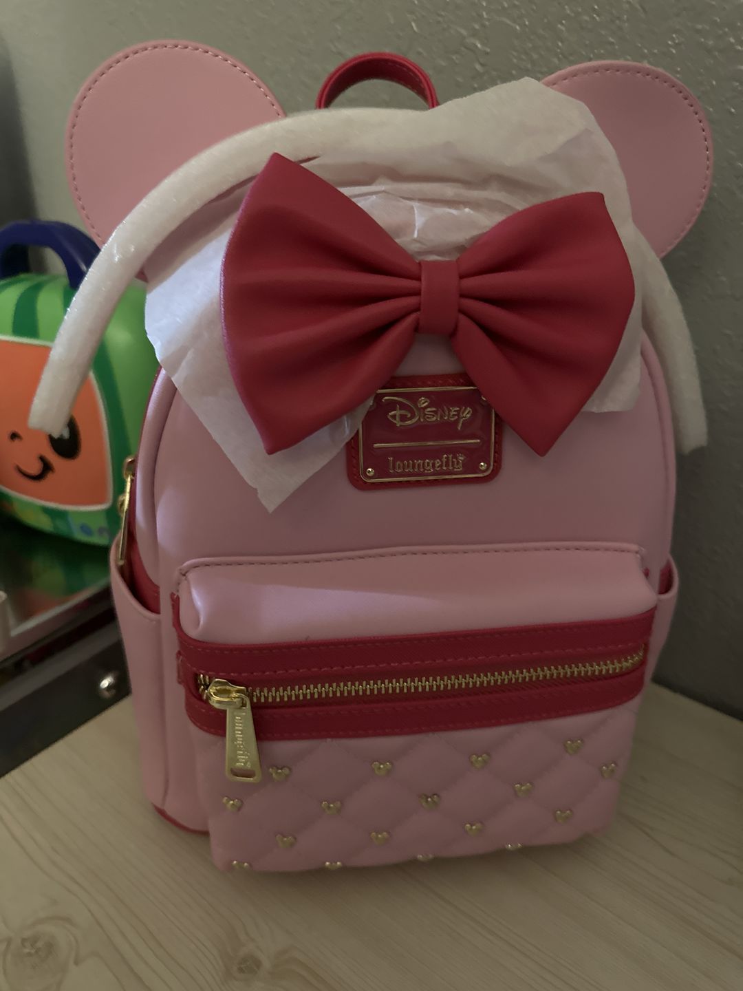 Customer photo review of 707 Street Exclusive - Loungefly Disney The Minnie Mouse Classic Series Mini Backpack - Strawberry Macaron