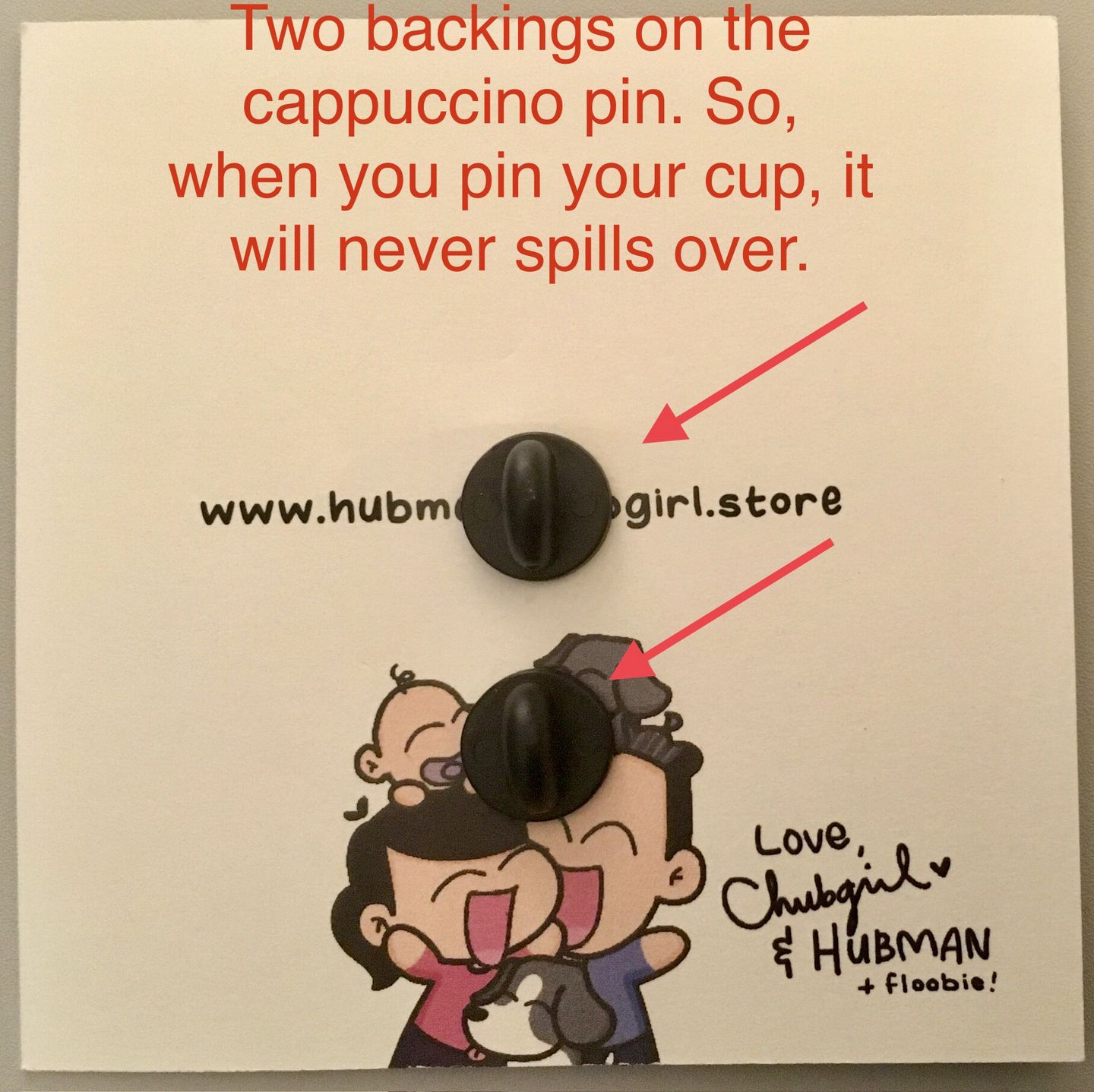Customer photo review of Capcuccino Pin