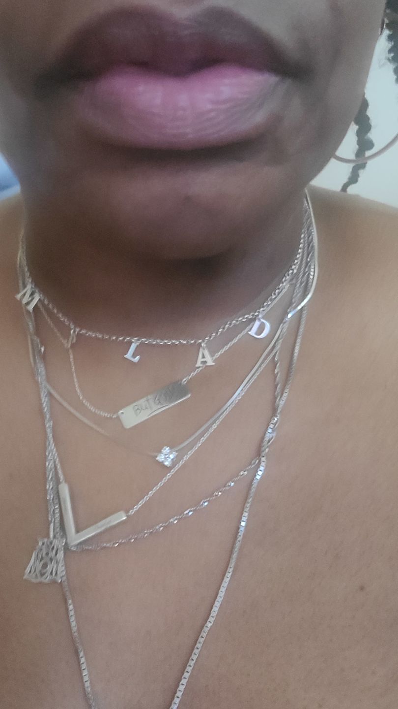 Customer photo review of but God necklace