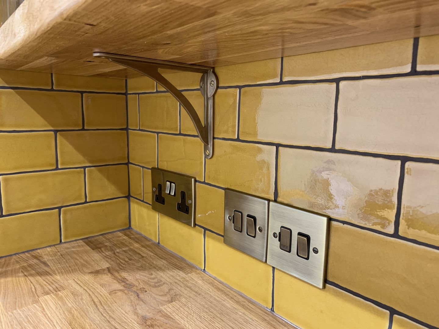 Customer photo review of Ironbridge Aged Brass Shelf Brackets