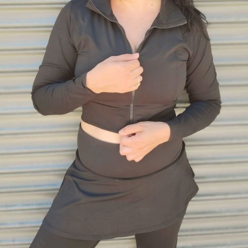 Customer photo review of Long Sleeve Cover Up with Zipper