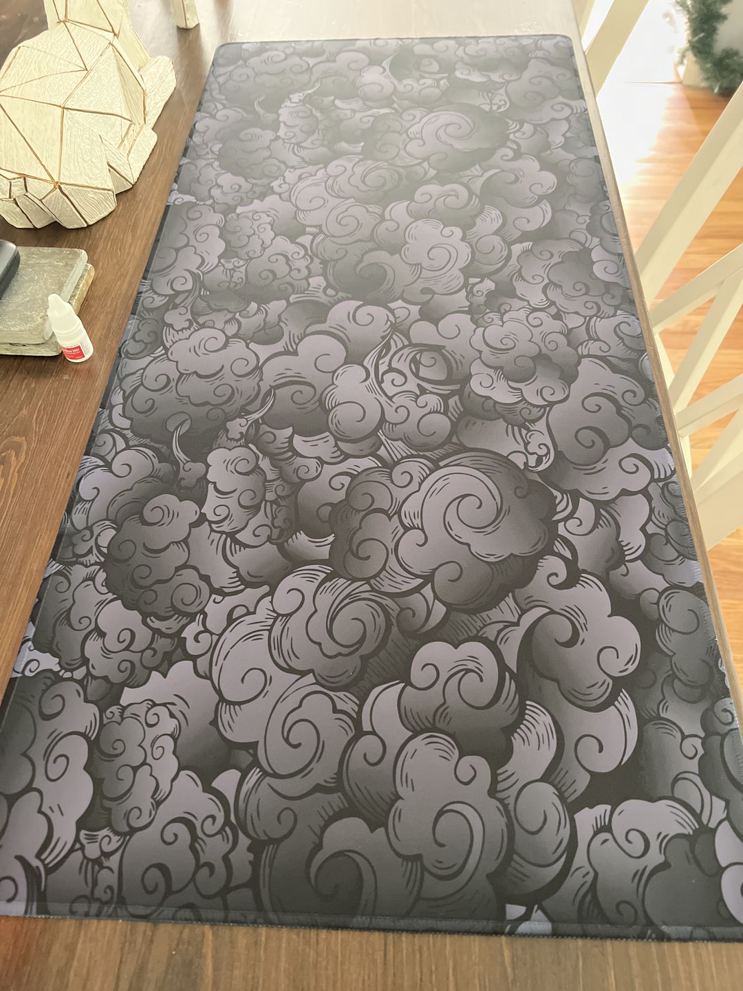 Customer photo review of Cloud Black | Deskmat