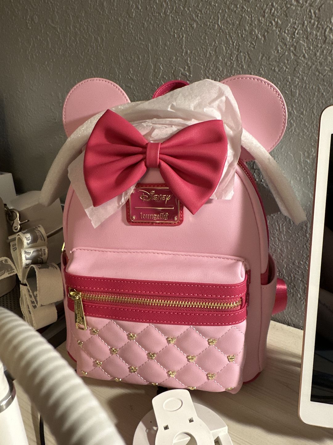Customer photo review of 707 Street Exclusive - Loungefly Disney The Minnie Mouse Classic Series Mini Backpack - Strawberry Macaron