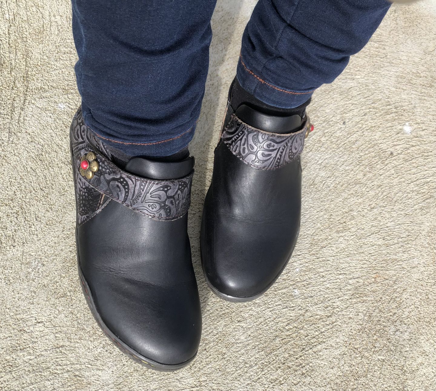 Customer photo review of Vintage Genuine Leather Comfy Flat Shoes