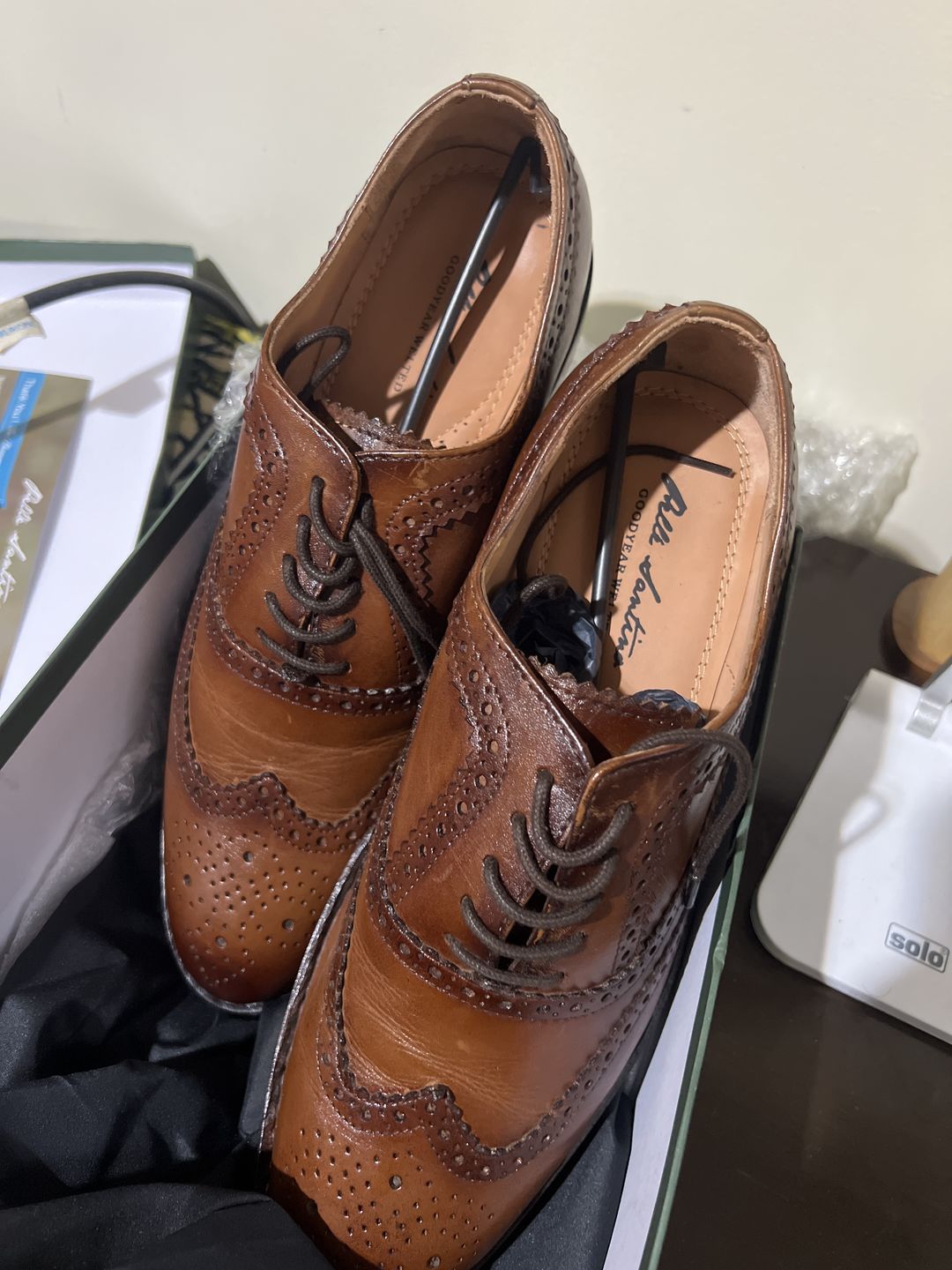 Customer photo review of Goodyear Welted - Full Brogue Oxfords - Cognac