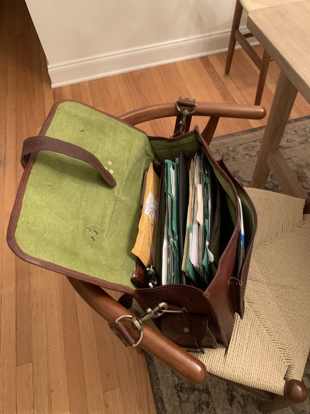 Customer photo review of Vintage Leather Briefcase Bag