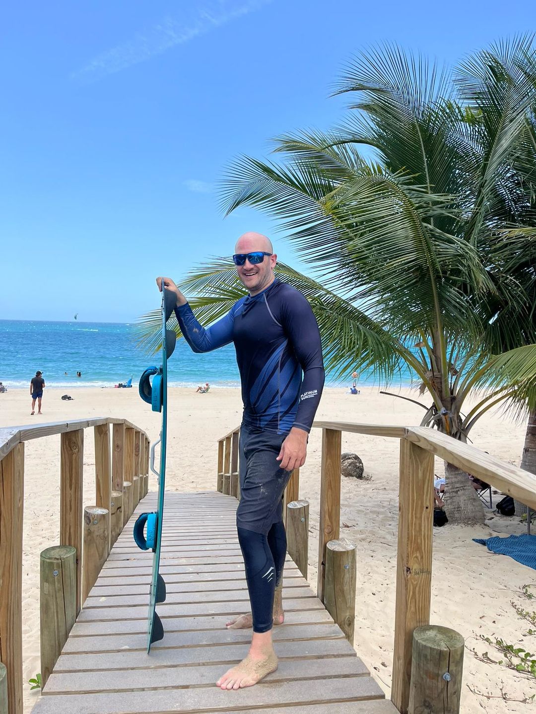 Customer photo review of Compression Swim Leggings for Men UPF 50+