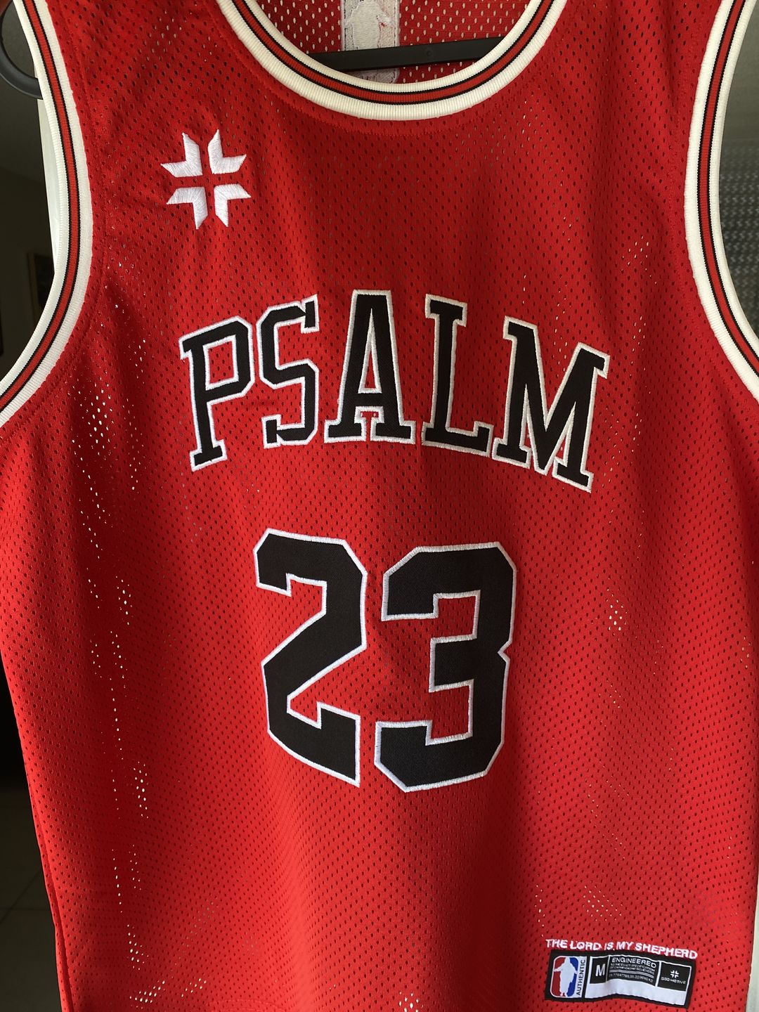 Customer photo review of Psalm 23 Basketball Jersey