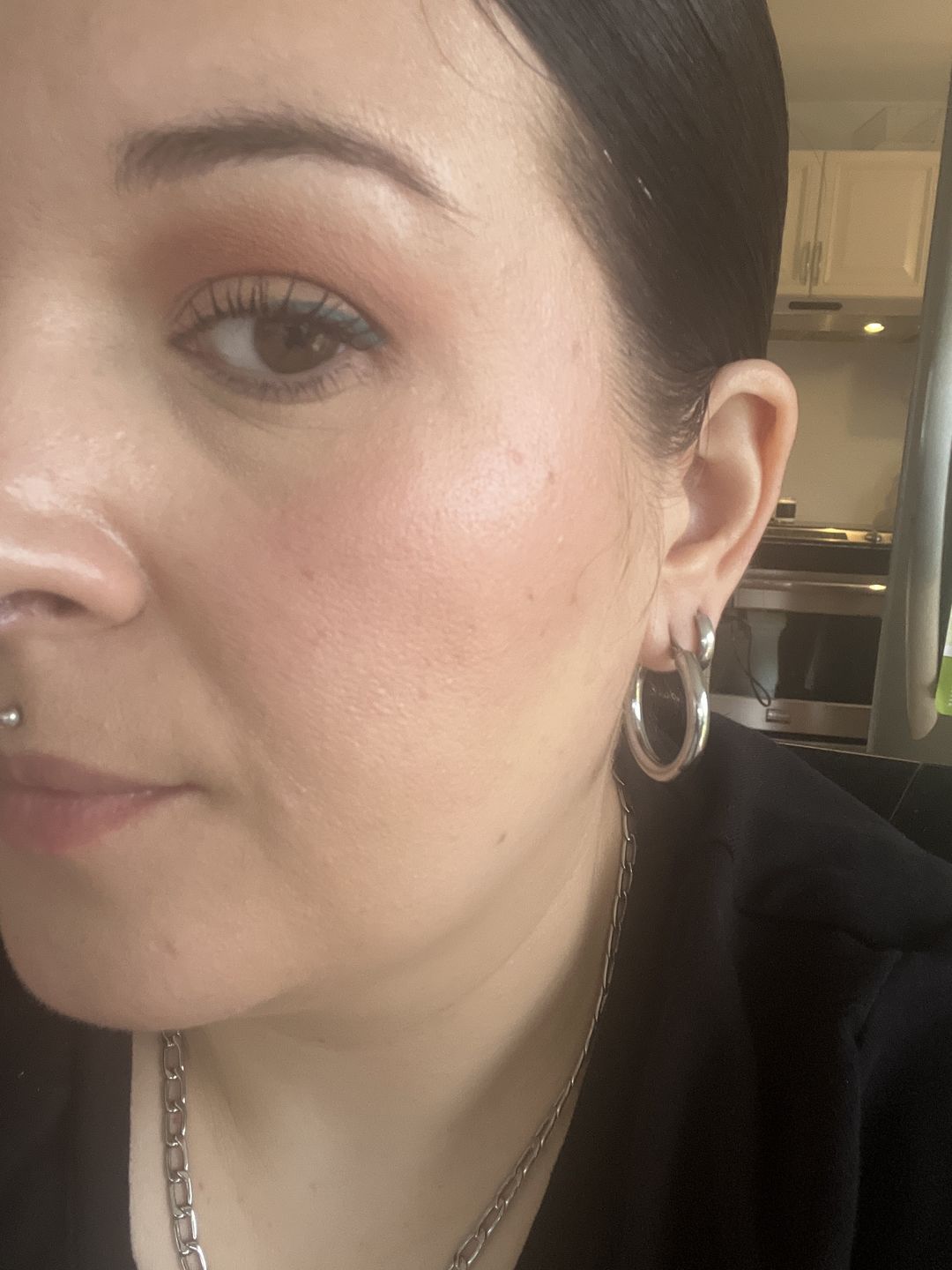 Customer photo review of Hailey Hoops - Silver