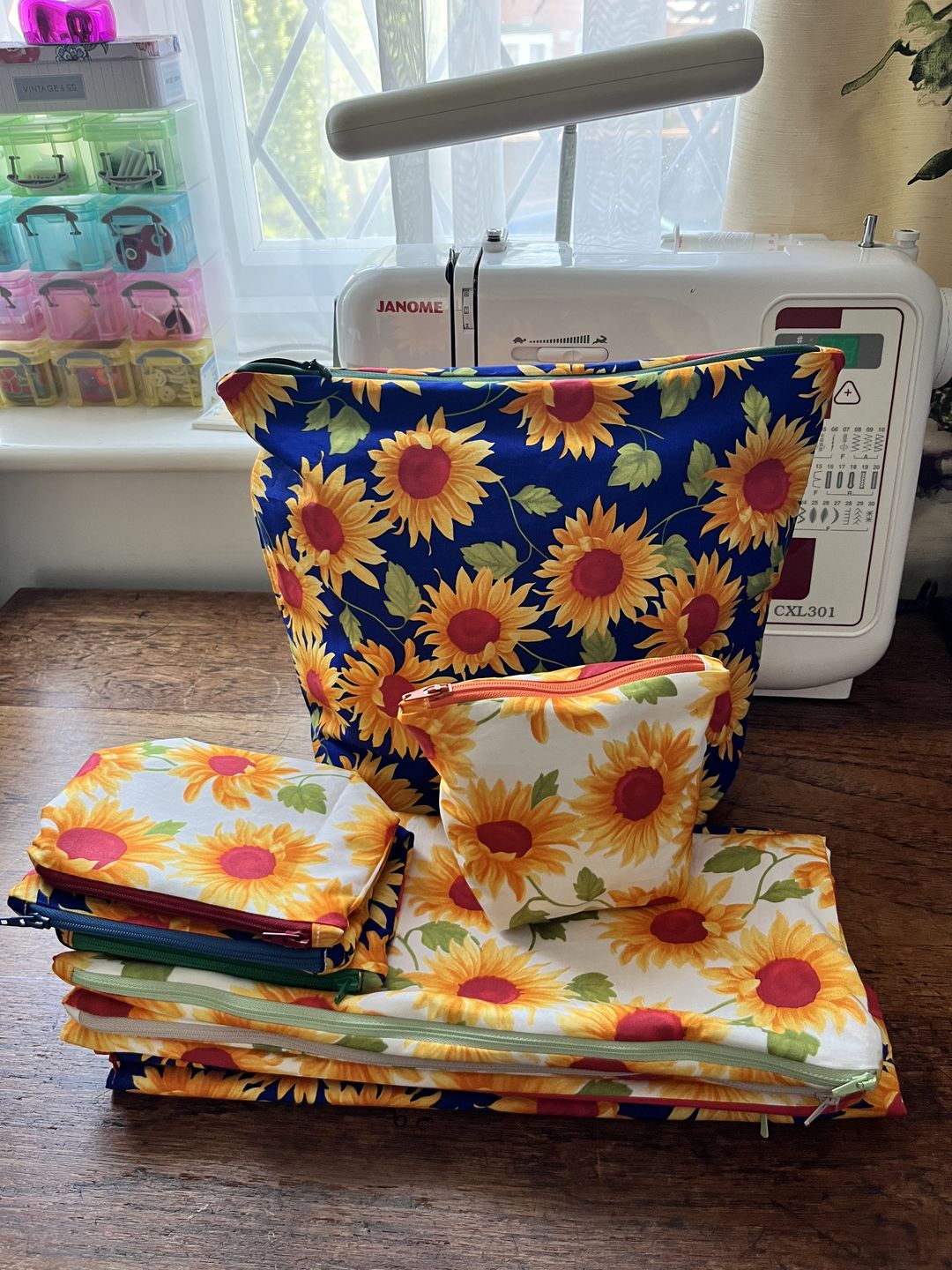 Customer photo review of Sunflowers Rose & Hubble Cotton Poplin Fabric