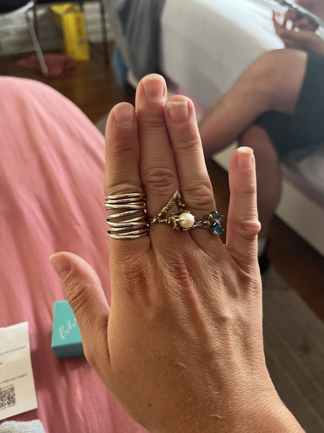 Customer photo review of Chunky Wrap Wide Band Ring Sterling Silver
