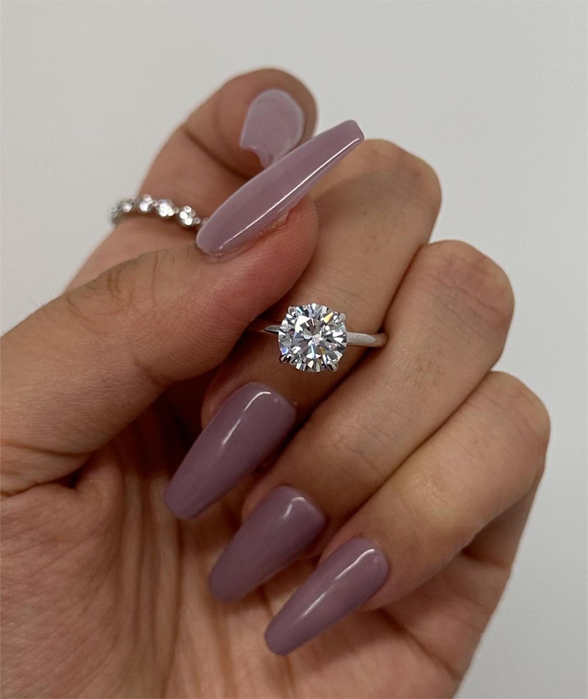 Customer photo review of Louily Classic Round Cut Engagement Ring For Women In Sterling Silver