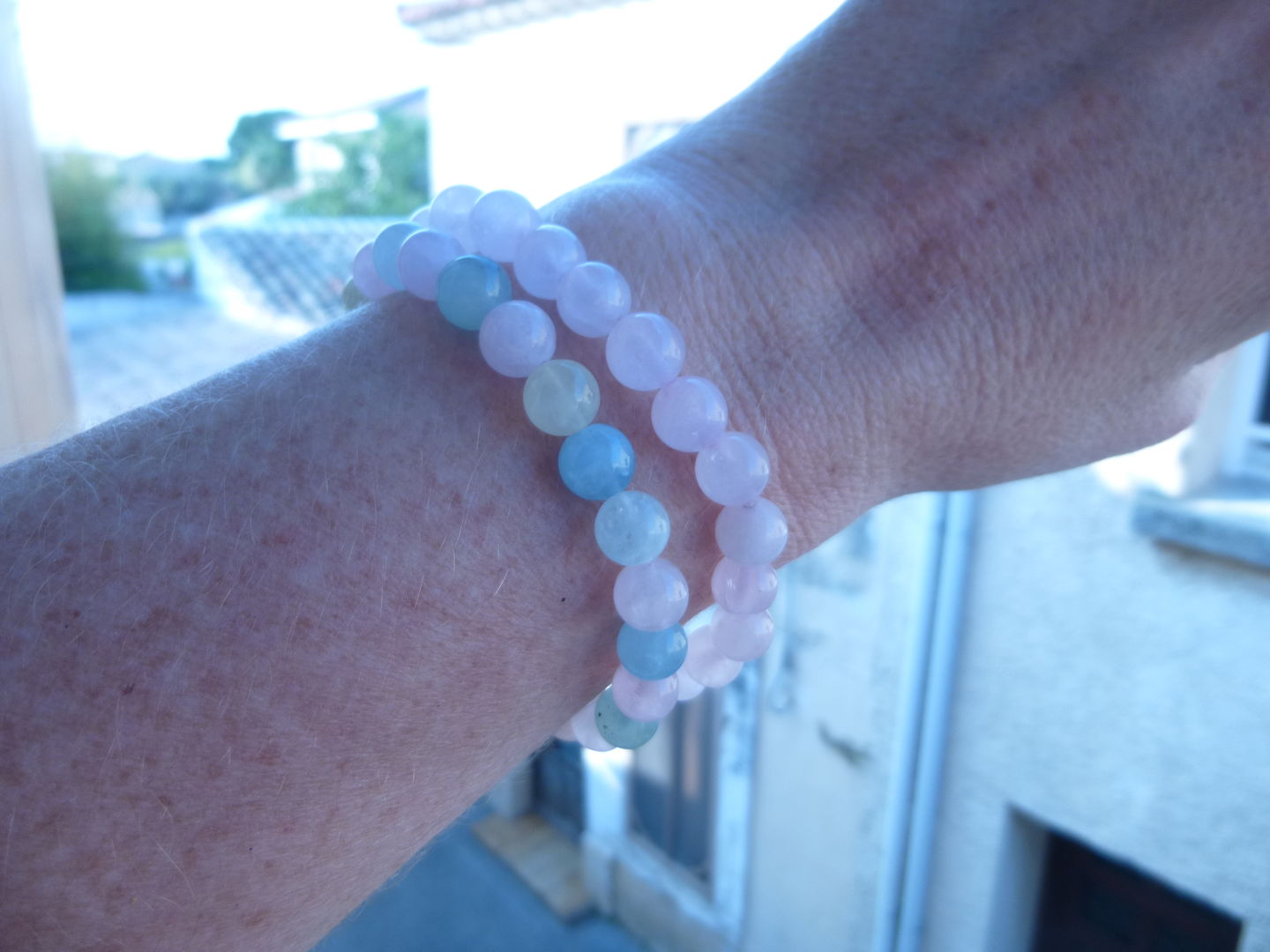 Customer photo review of Bracelet de Quartz Rose 8mm