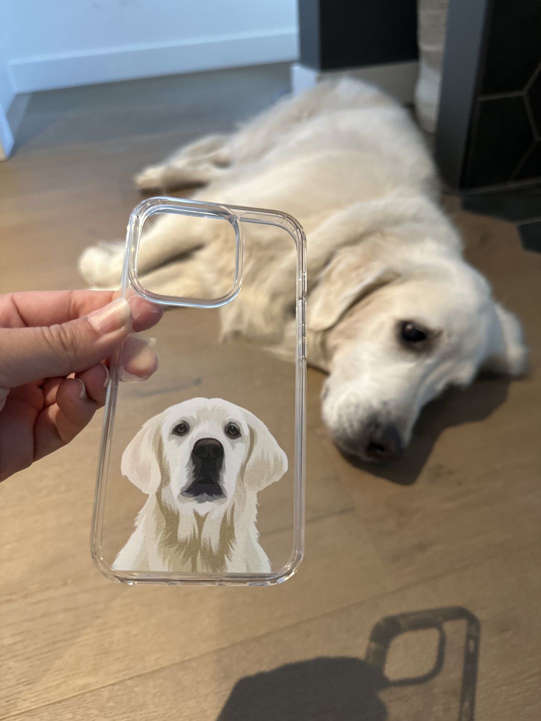 Customer photo review of Custom Pet Portrait Phone Cases
