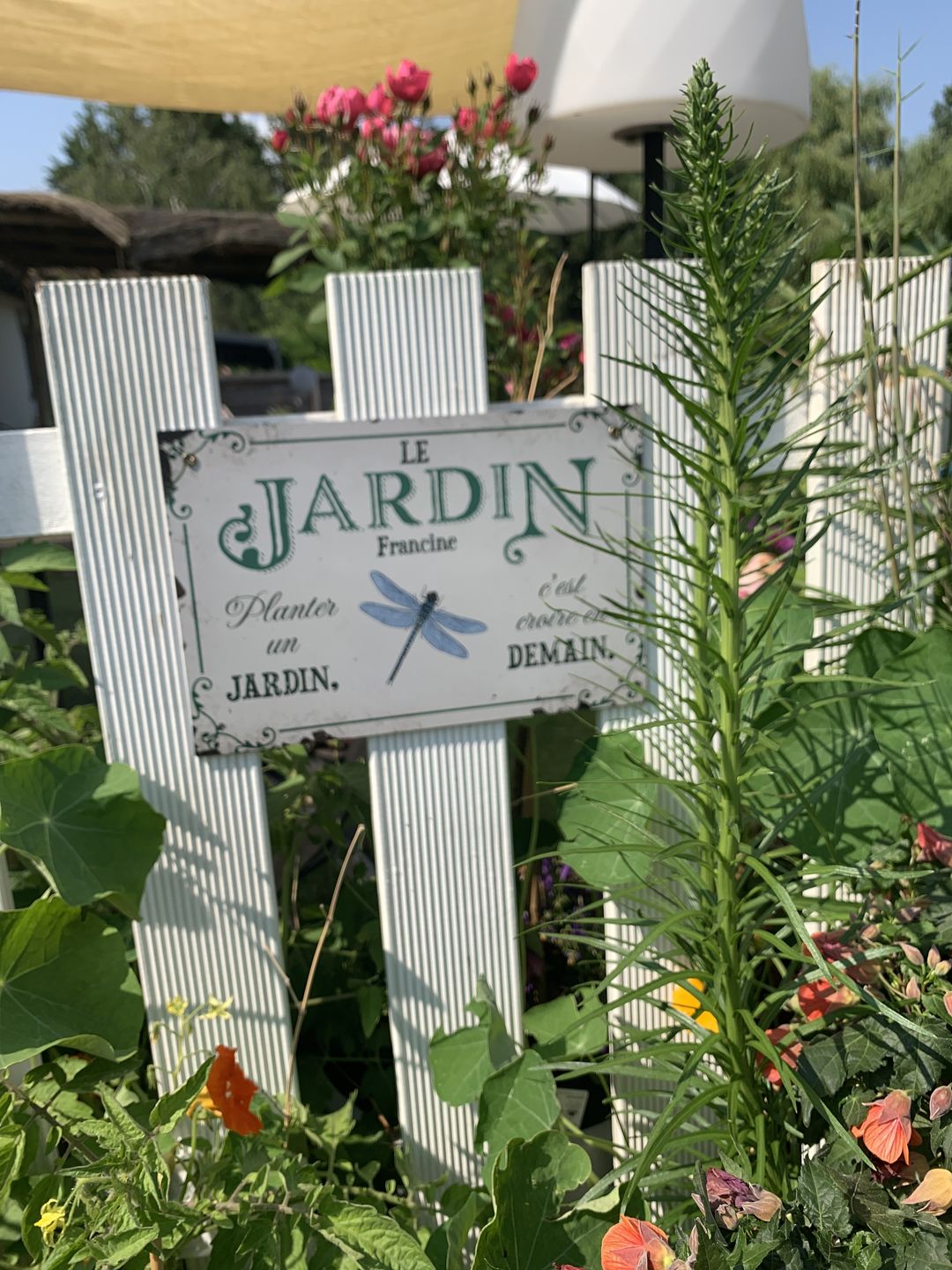 Customer photo review of Joie dans le jardin - Plaque de porte personnalisée