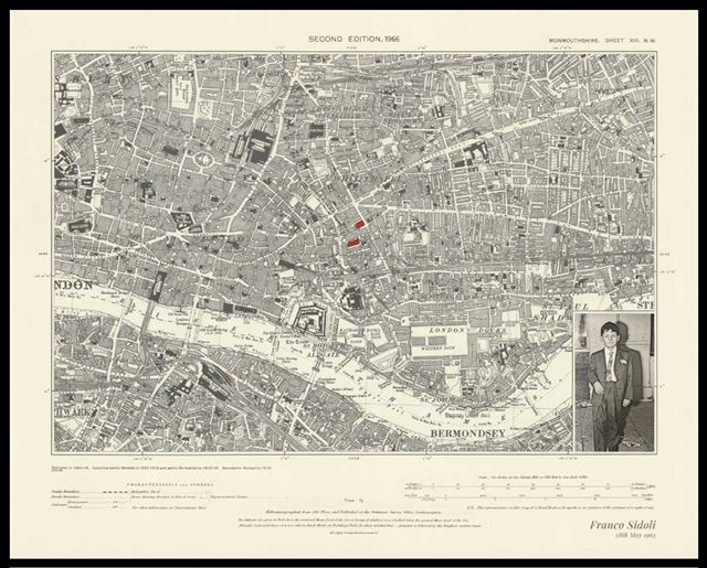 Customer photo review of Personalised Old Map - Make Your Own 1800s and 1900s Ordnance Survey Postcode Map