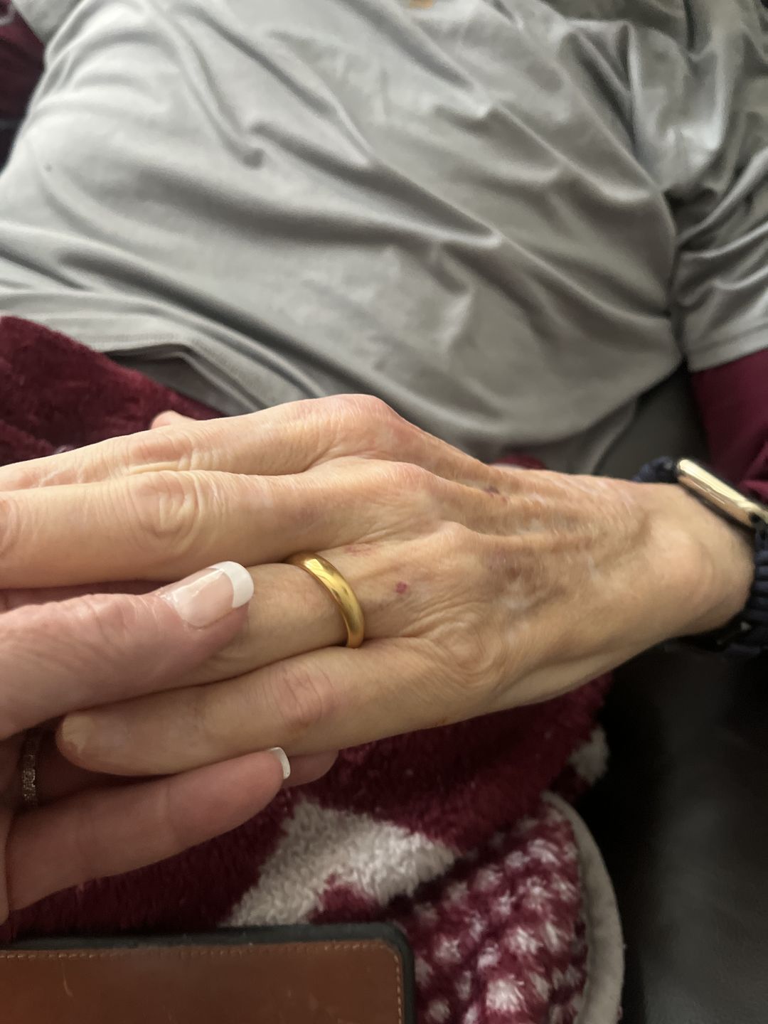 Customer photo review of 5mm - 14k Yellow Gold Tungsten Wedding Band, High Polish Dome Shape, Anniversary Ring