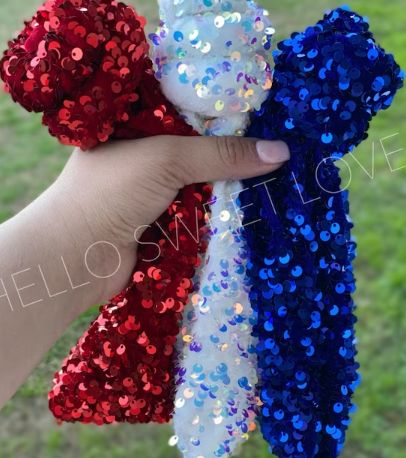 Customer photo review of Red Sequin on Velvet