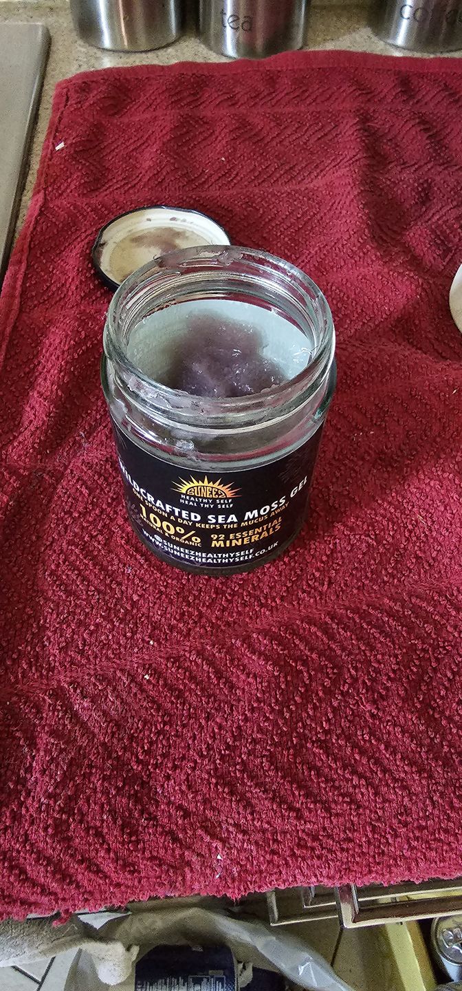 Customer photo review of Purple Wildcrafted Sea Moss Gel - Infused with Key Lime and Bladderwrack