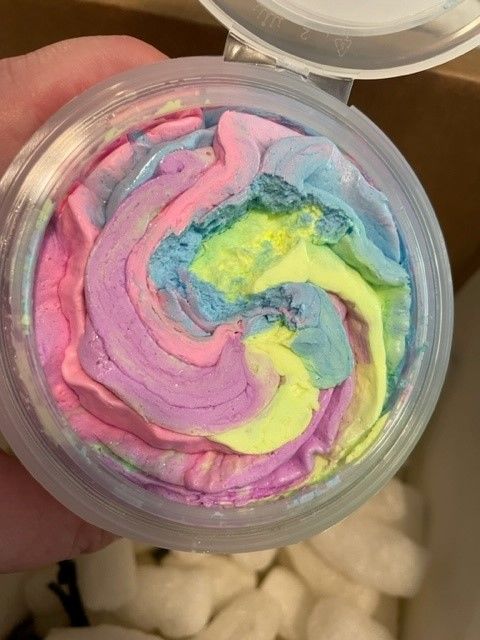 Customer photo review of Unicorn Brains Whipped Soap (Fruit Loops Cereal)