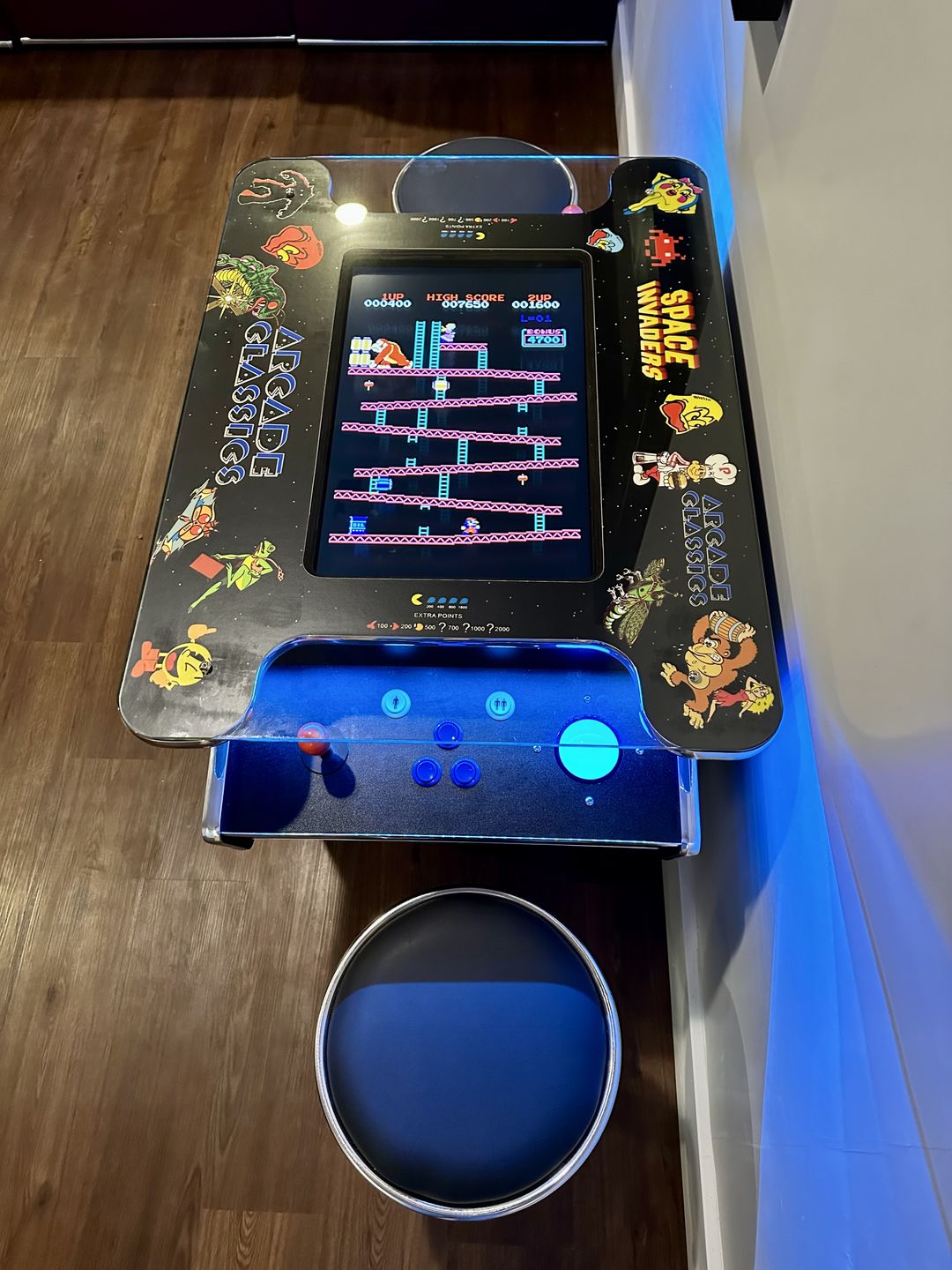 Customer photo review of Cocktail Arcade Machine 412 w/ Track Ball - Blk retro