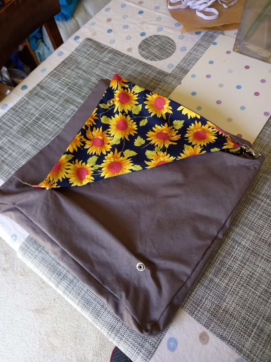 Customer photo review of Sunflowers Rose & Hubble Cotton Poplin Fabric