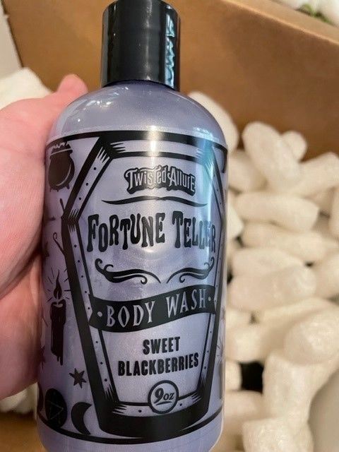 Customer photo review of Fortune Teller Body Wash (Sweet Blackberries)