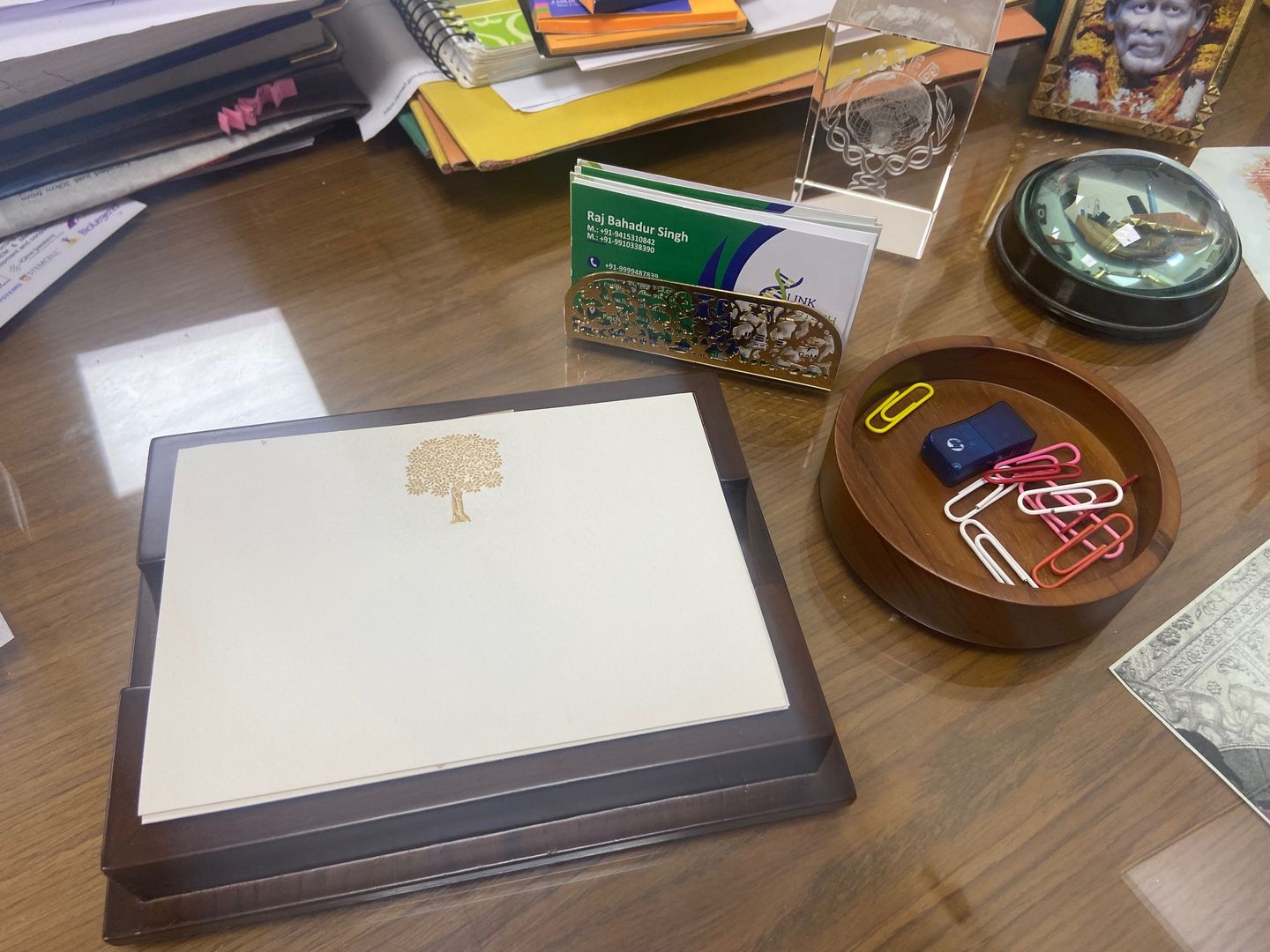 Customer photo review of Teak Wood Slip Tray Tree