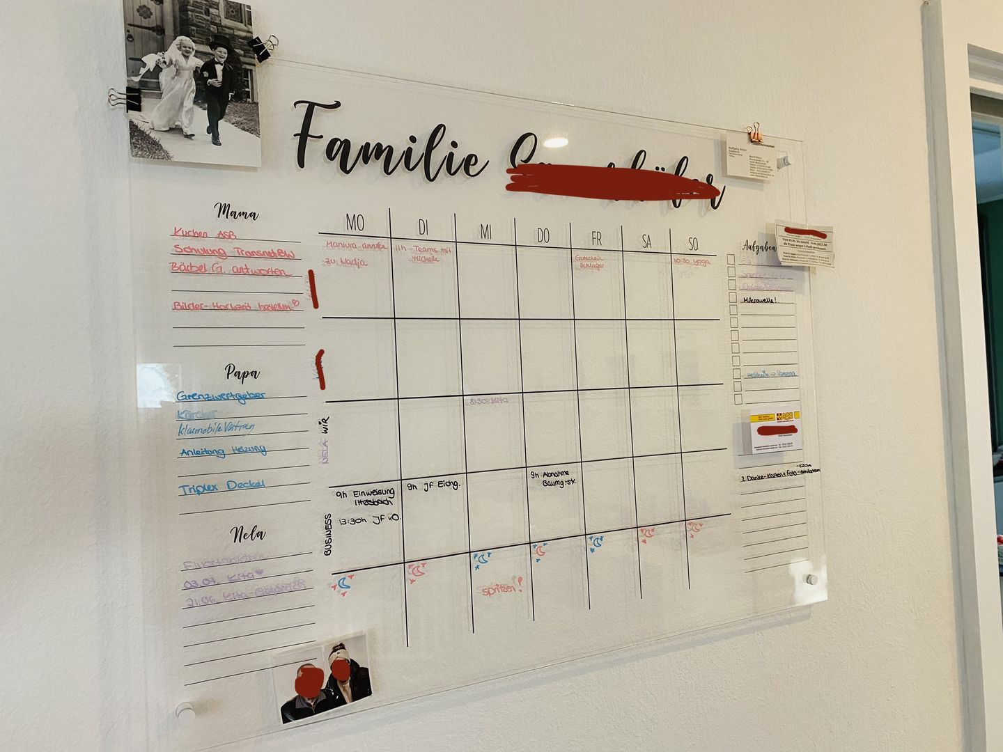 Customer photo review of 3-Namen Familienplaner