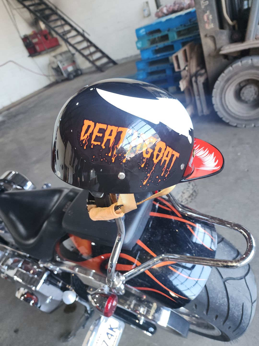 Customer photo review of Baseball Motorcycle Helmet Built-in Visor
