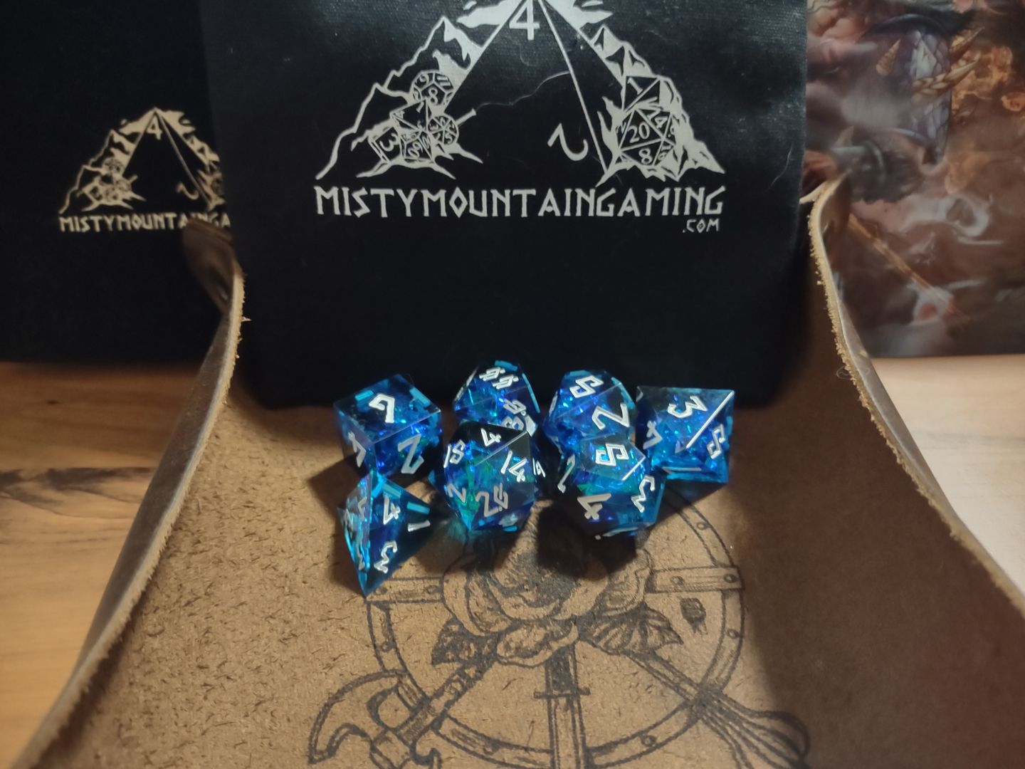 Customer photo review of MOONBEAM RESIN DICE SET