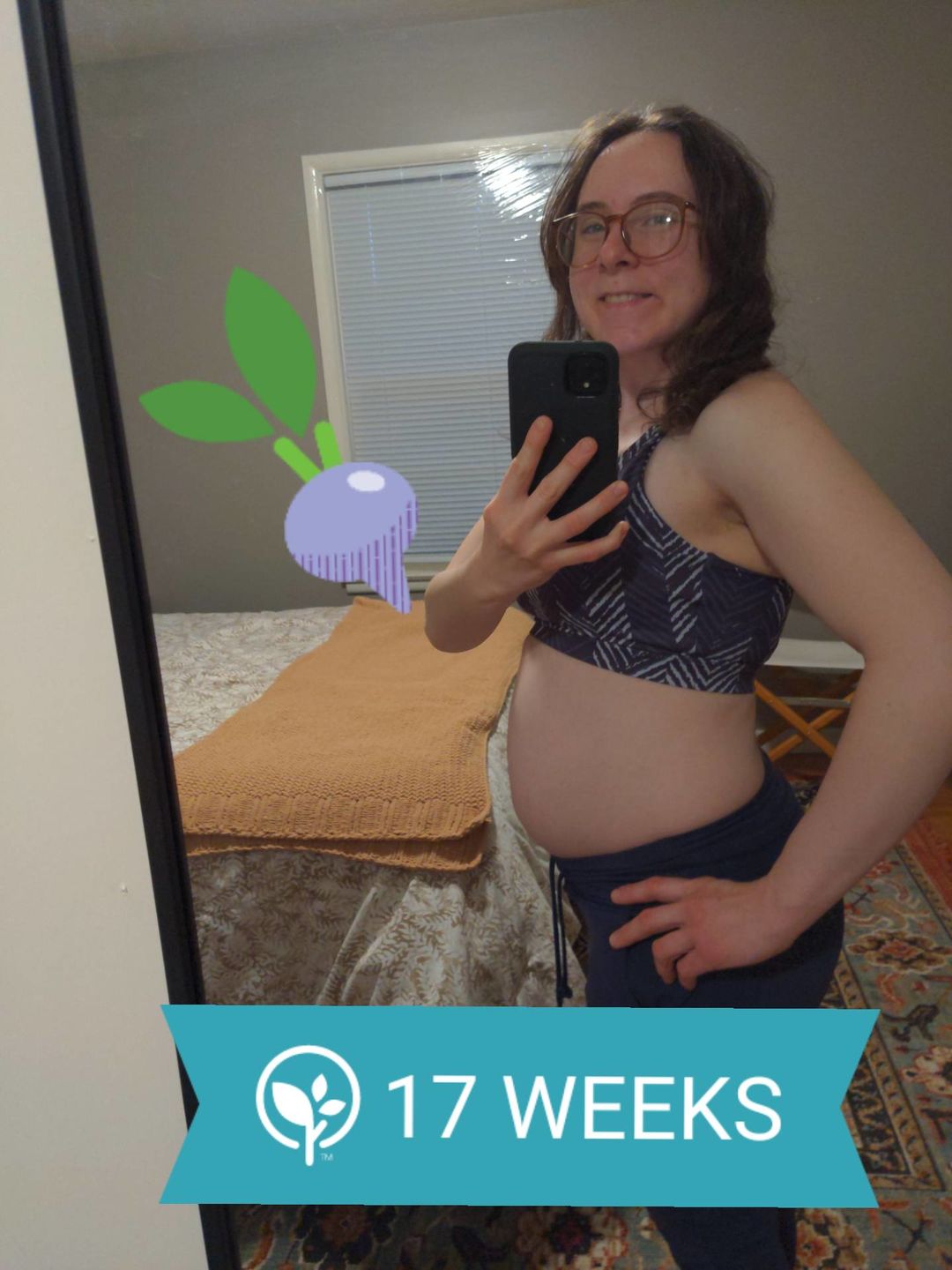 Customer photo review of Ultra Comfort Active Nursing Bra (Midnight Chevron)
