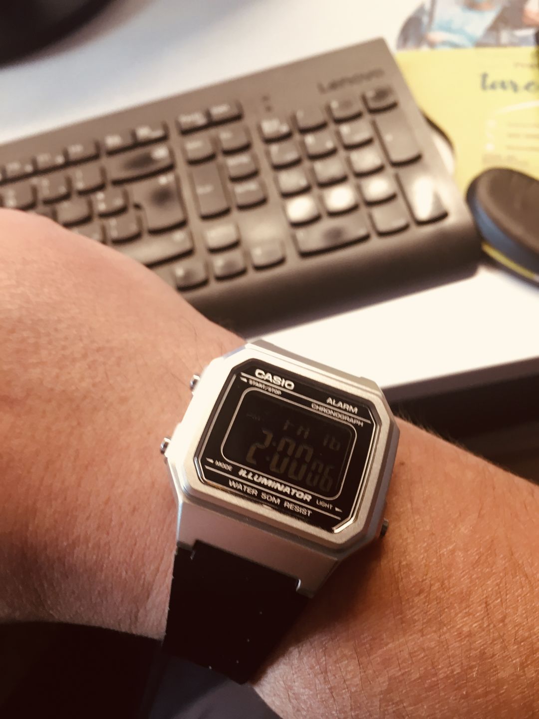 Customer photo review of Reloj Casio Vintage W-217HM-7BV Plateado/Negro