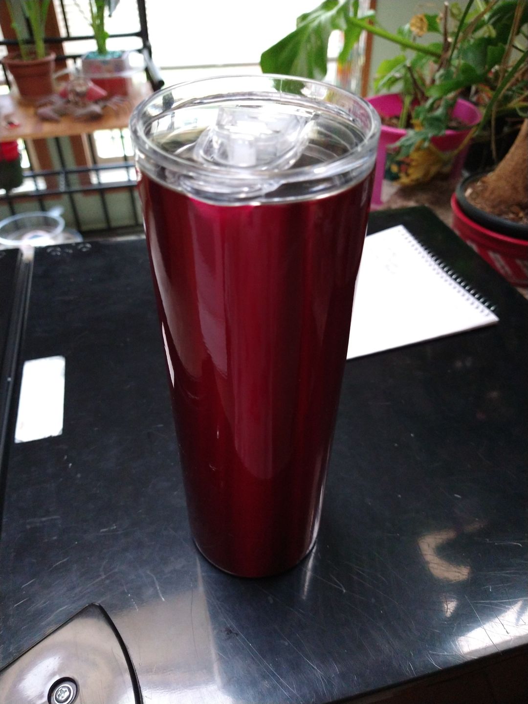 Customer photo review of Red Translucent 20oz Skinny Tumbler