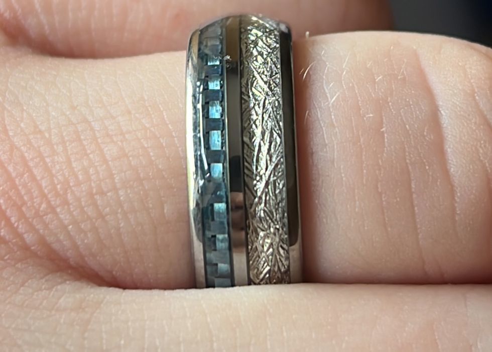Customer photo review of The Steely Blue 8mm Wonder Ring