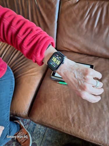 Customer photo review of Black Leather loop modern buckle