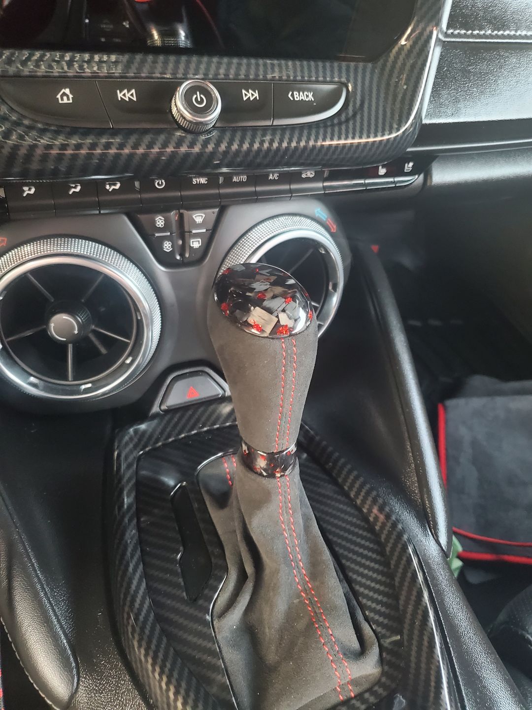 Customer photo review of Customizable Carbon Fiber Automatic Shift Knob for 2016-2023 Chevy Camaro