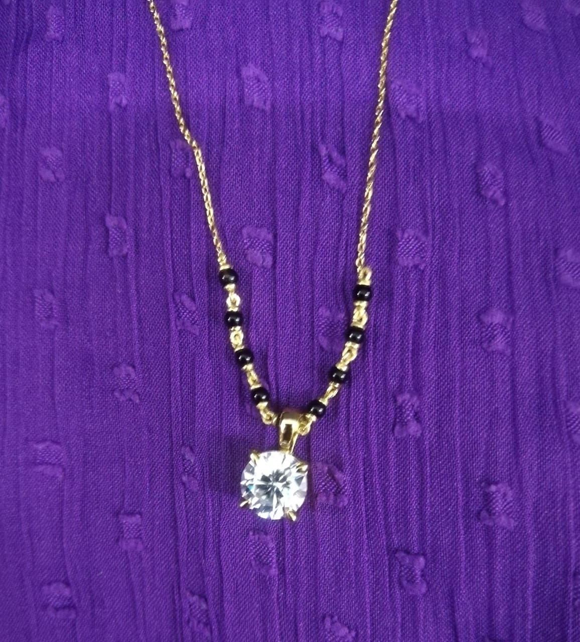 Customer photo review of Royal Diamond Mangalsutra | BIS Hallmarked | 18k Gold Vermeil