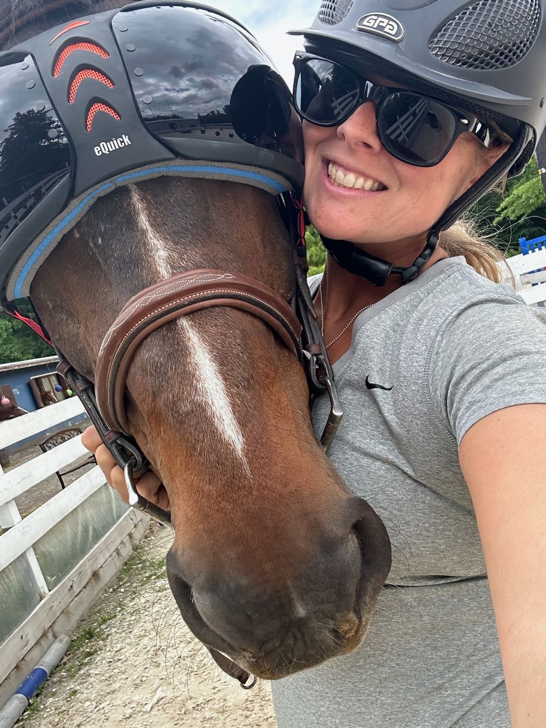 Customer photo review of eVysor - UV Horse Riding Goggles!