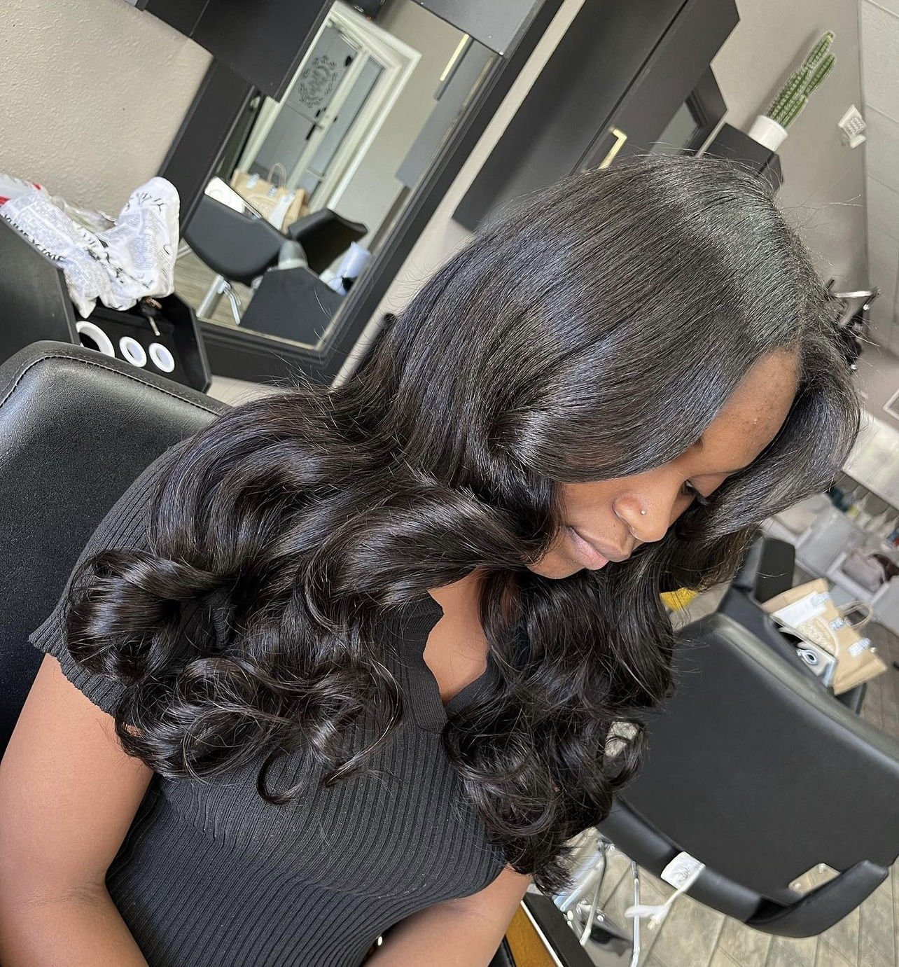 Customer photo review of Body Wave Tape In Hair Extension
