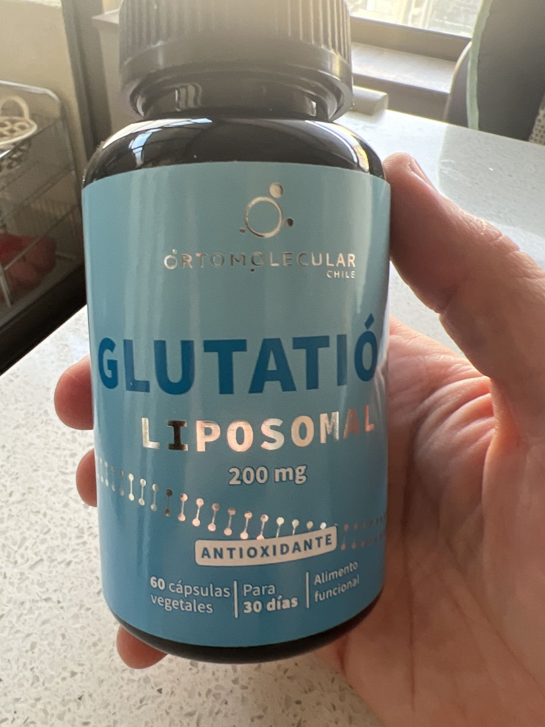 Customer photo review of Glutatión liposomal 200 mg-60 cáps