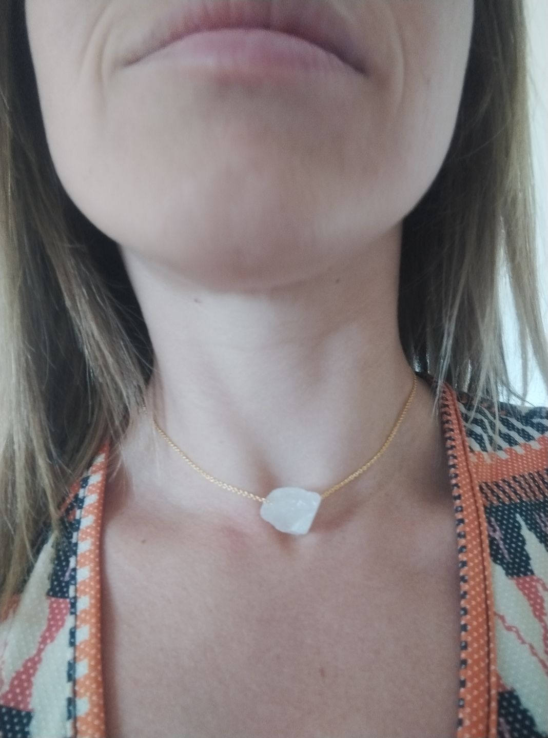 Customer photo review of Collier Quartz Rose "Brut"