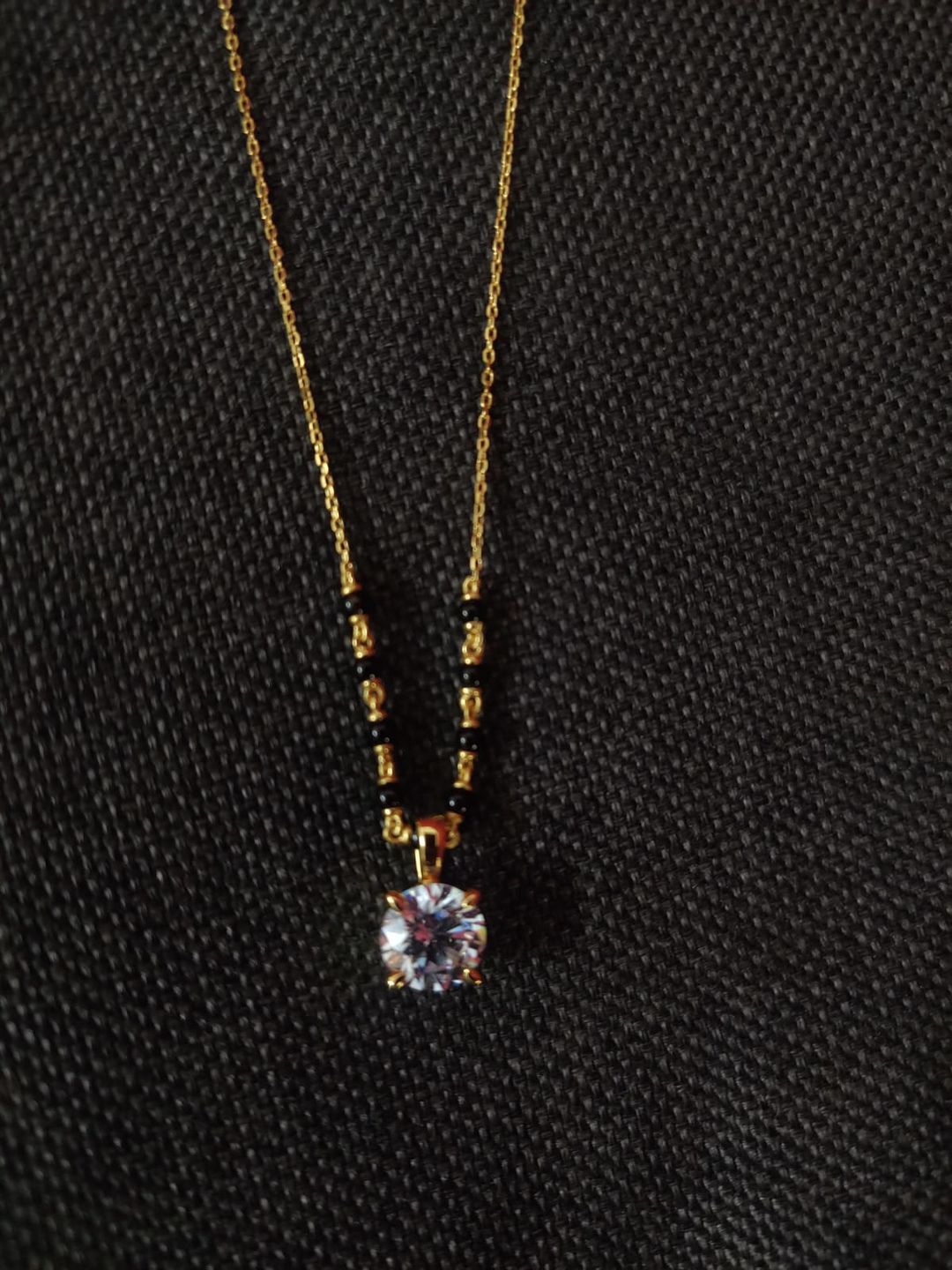 Customer photo review of Royal Diamond Mangalsutra | BIS Hallmarked | 18k Gold Vermeil