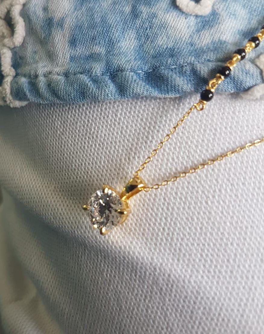 Customer photo review of Royal Diamond Mangalsutra | BIS Hallmarked | 18k Gold Vermeil