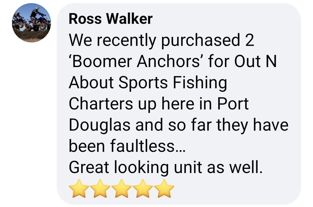 Customer photo review of Boomer All Terrain Anchor