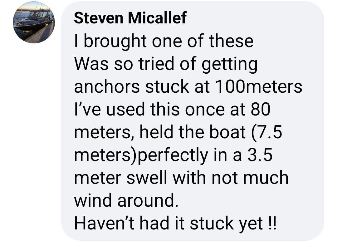 Customer photo review of Boomer All Terrain Anchor